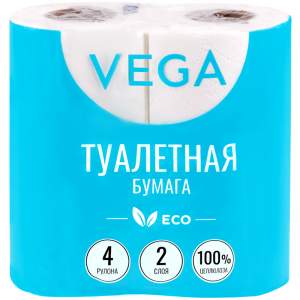 Бумага туалетная  2-х сл. VEGA Classic 4шт...